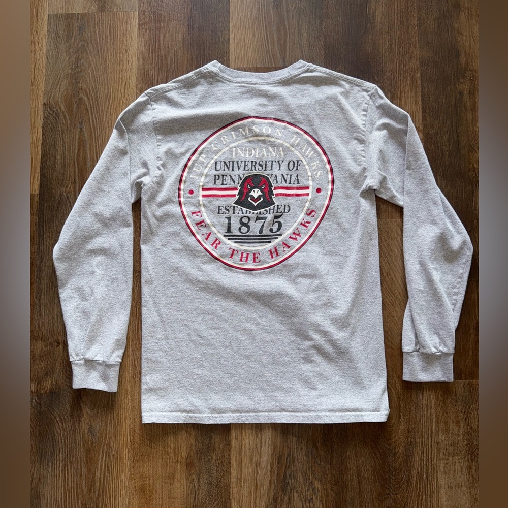 Gray Long Sleeve Indiana University of Pennsylvania (IUP) Shirt
